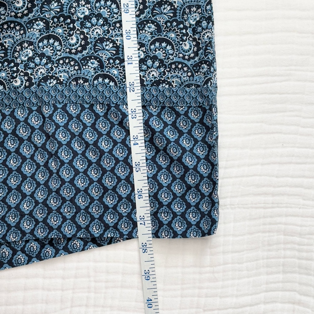 Loft Outlet Blue Half Button Down Patterned Dress… - image 8